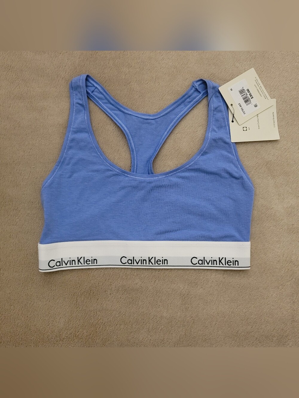 Calvin Klein Women's Modern Unlined Blue Bralette Size Medium